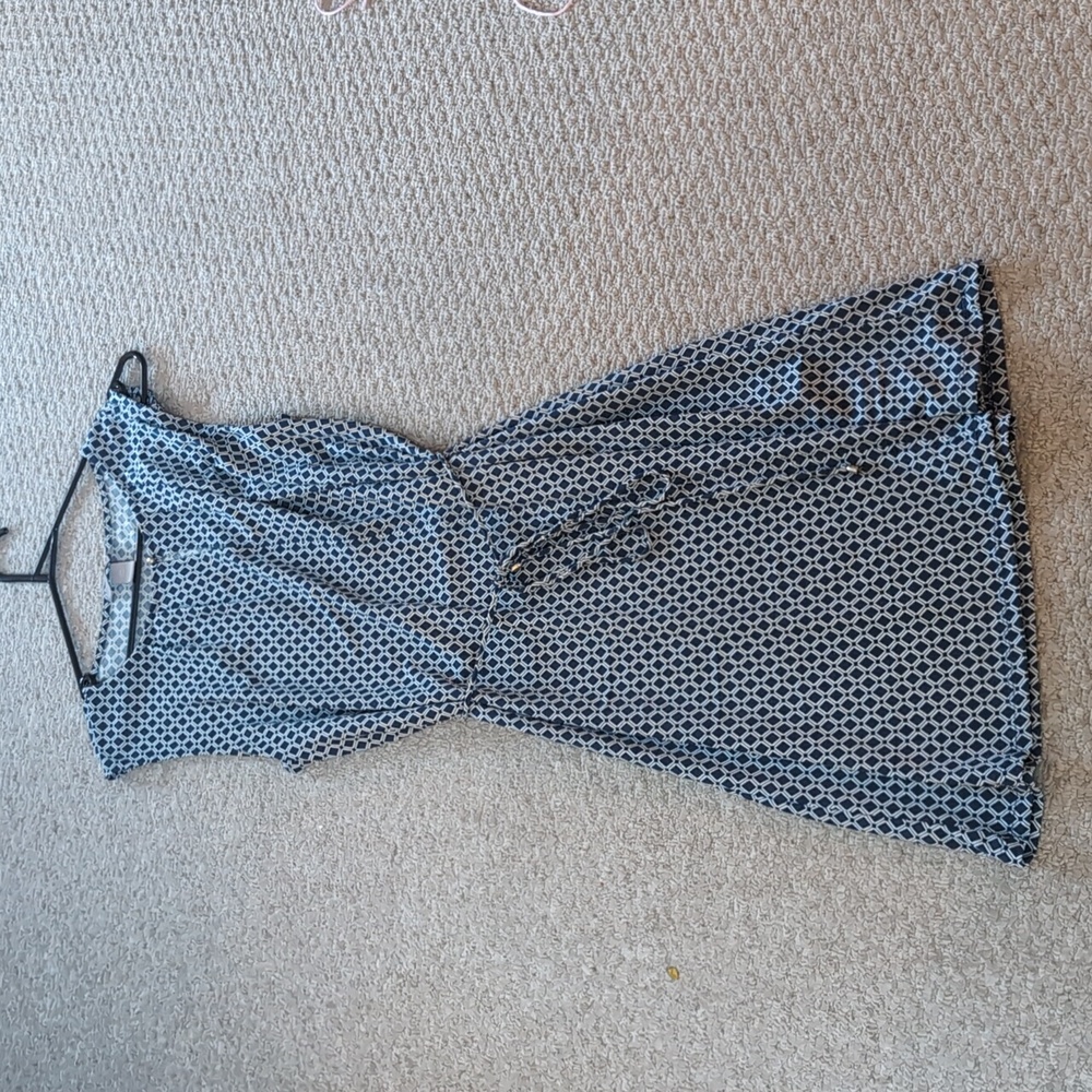 H&M Monochrome Patterned Midi Dress